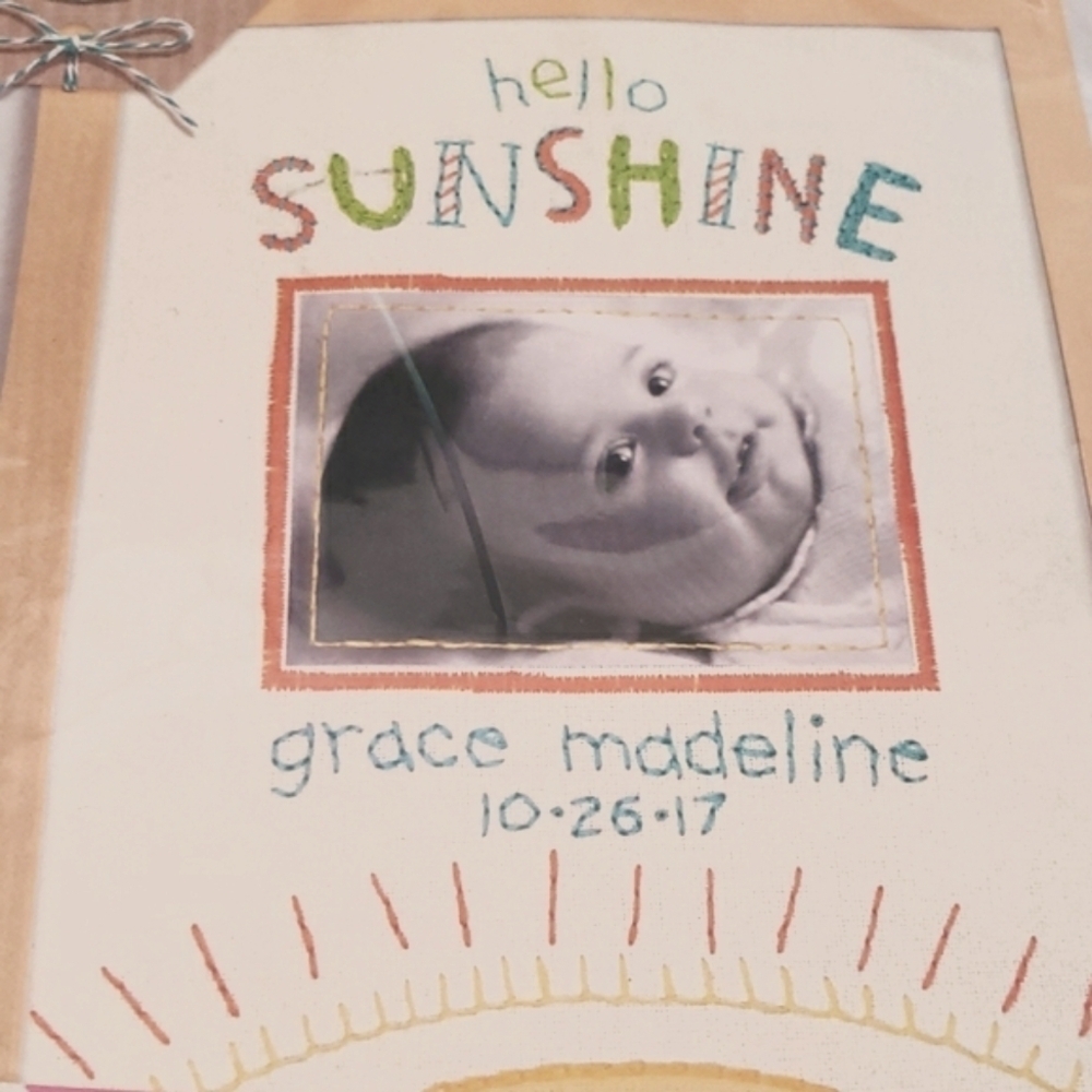 Cathy Heck Hello Sunshine Birth Announcement Embroidery Kit